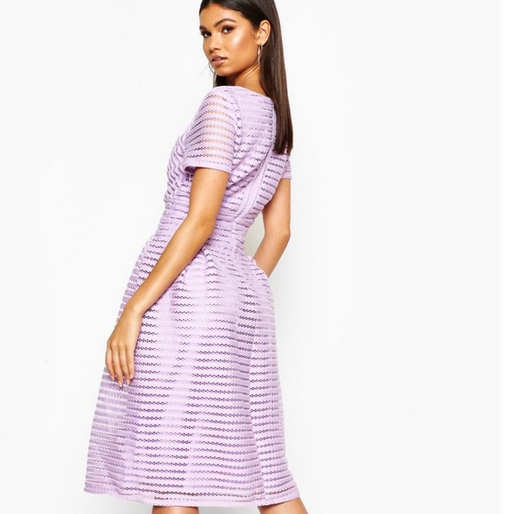 Midi light purple dress. - Picture 4 of 6